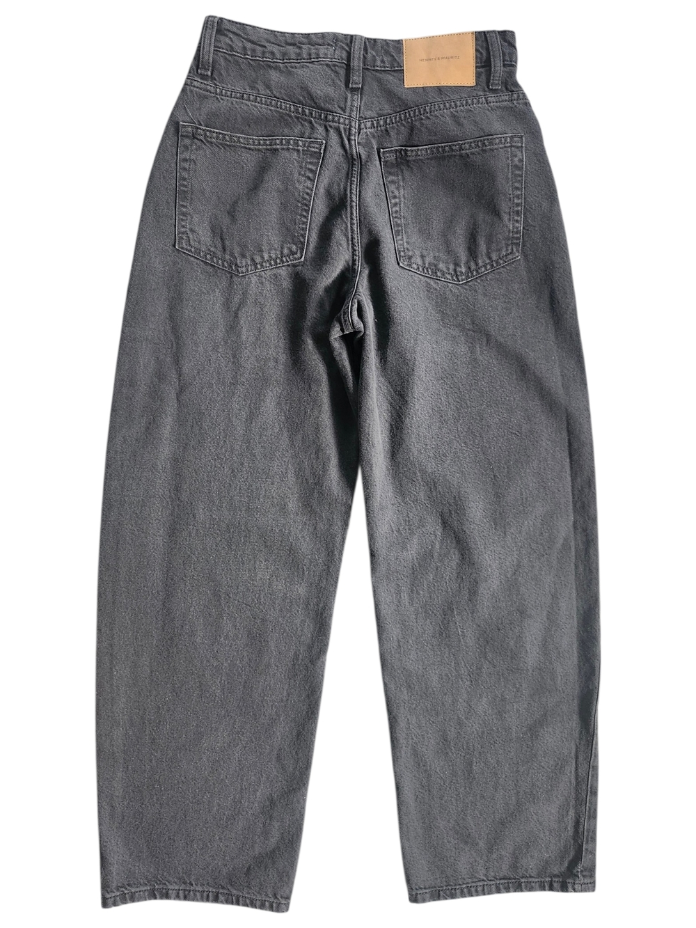 H&M Washed Black Baggy Jeans Size 4 | 90s Grunge Denim - Picture 4 of 7